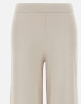 KANGRA Pantaloni palazzo in maglia rasata GREY Donna 