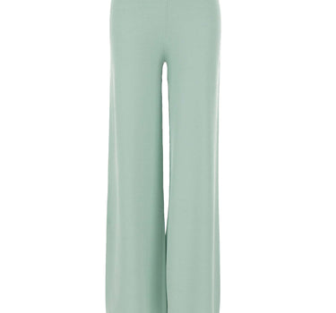 KANGRA Pantaloni palazzo in maglia rasata GREEN Donna 