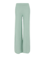 KANGRA Pantaloni palazzo in maglia rasata GREEN Donna 