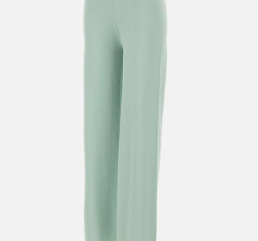 KANGRA Pantaloni palazzo in maglia rasata GREEN Donna 