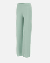 KANGRA Pantaloni palazzo in maglia rasata GREEN Donna 