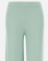KANGRA Pantaloni palazzo in maglia rasata GREEN Donna 