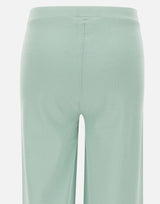 KANGRA Pantaloni palazzo in maglia rasata GREEN Donna 