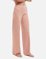 KANGRA Pantaloni palazzo in maglia rasata Pink Donna 