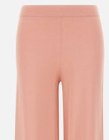 KANGRA Pantaloni palazzo in maglia rasata Pink Donna 