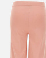 KANGRA Pantaloni palazzo in maglia rasata Pink Donna 