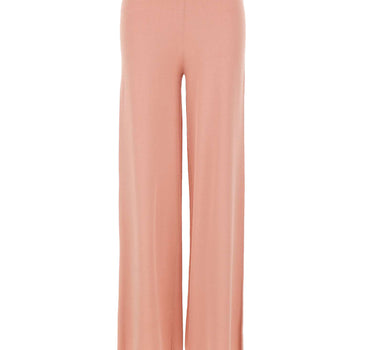 KANGRA Pantaloni palazzo in maglia rasata Pink Donna 