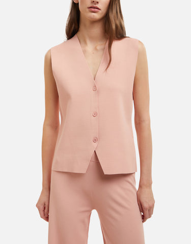 KANGRA Gilet in punto stoffa Pink Donna 