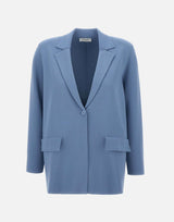 KANGRA Blazer in viscosa Light Blue Donna 