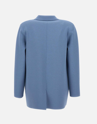 KANGRA Blazer in viscosa Light Blue Donna 