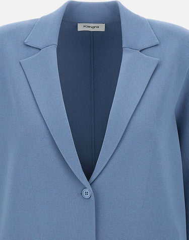 KANGRA Blazer in viscosa Light Blue Donna 