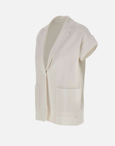 KANGRA Blazer in maglia smanicato WHITE Donna 
