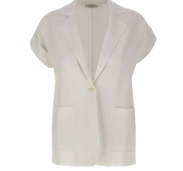 KANGRA Blazer in maglia smanicato WHITE Donna 