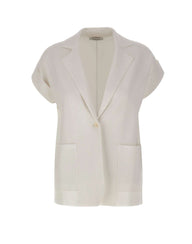 KANGRA Blazer in maglia smanicato WHITE Donna 