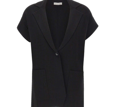 KANGRA Blazer in maglia smanicato BLACK Donna 