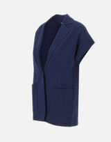 KANGRA Blazer in maglia smanicato BLUE Donna 