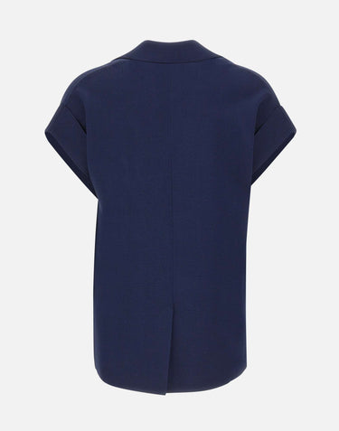 KANGRA Blazer in maglia smanicato BLUE Donna 