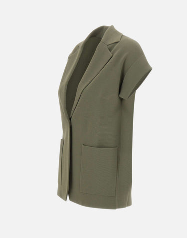KANGRA Blazer in maglia smanicato GREEN Donna 