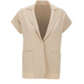 KANGRA Blazer in maglia smanicato WHITE Donna 