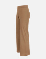 KANGRA Pantaloni palazzo in maglia di lino BROWN Donna 