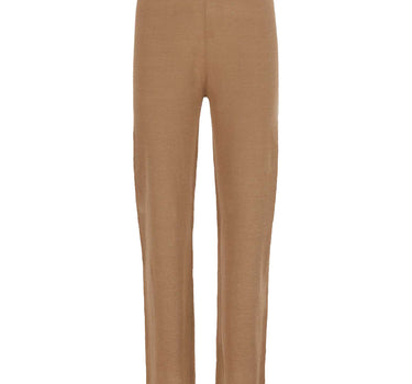 KANGRA Pantaloni palazzo in maglia di lino BROWN Donna 