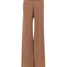 KANGRA Pantaloni palazzo in maglia di lino BROWN Donna 
