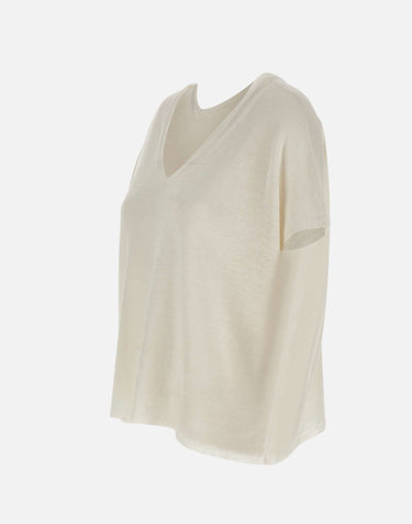 KANGRA Maglia in lino WHITE Donna 