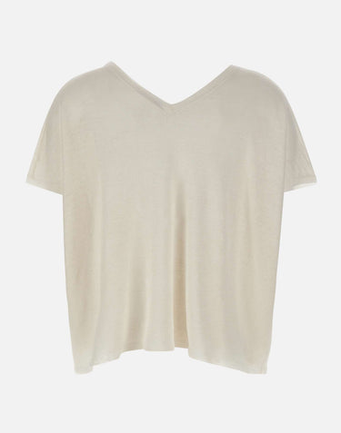 KANGRA Maglia in lino WHITE Donna 
