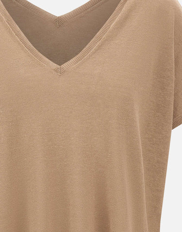 KANGRA Maglia in lino BROWN Donna 