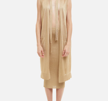 KANGRA Gilet lungo GOLD Donna 