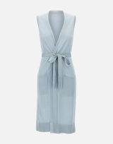 KANGRA Gilet lungo Light Blue Donna 