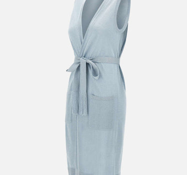 KANGRA Gilet lungo Light Blue Donna 