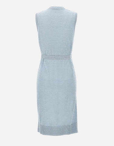 KANGRA Gilet lungo Light Blue Donna 