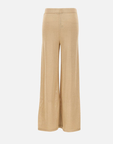 KANGRA Pantaloni palazzo in maglia GOLD Donna 