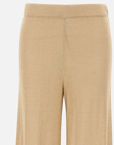 KANGRA Pantaloni palazzo in maglia GOLD Donna 
