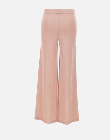 KANGRA Pantaloni palazzo in maglia Pink Donna 