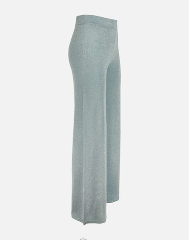 KANGRA Pantaloni palazzo in maglia Light Blue Donna 