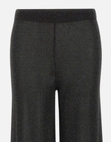 KANGRA Pantaloni palazzo in maglia BLACK Donna 