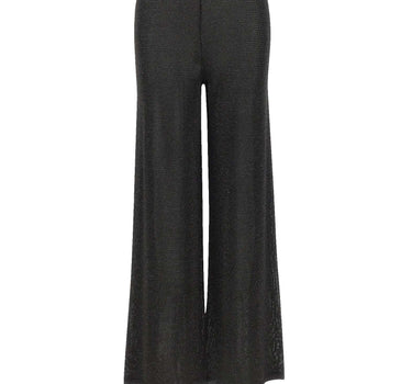 KANGRA Pantaloni palazzo in maglia BLACK Donna 