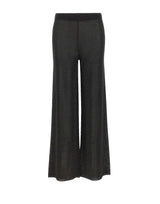 KANGRA Pantaloni palazzo in maglia BLACK Donna 