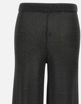 KANGRA Pantaloni palazzo in maglia BLACK Donna 