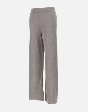 KANGRA Pantaloni palazzo in maglia GREY Donna 