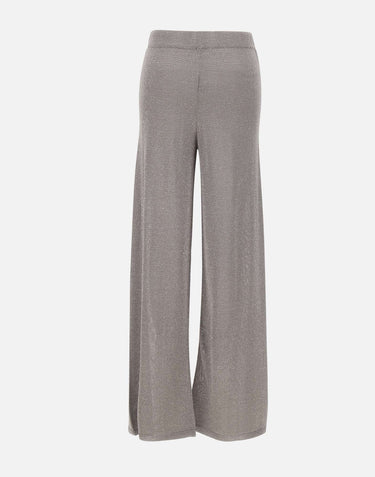 KANGRA Pantaloni palazzo in maglia GREY Donna 