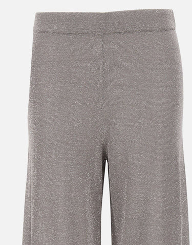 KANGRA Pantaloni palazzo in maglia GREY Donna 