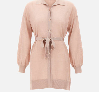 KANGRA Maxi cardigan con cintura Pink Donna 