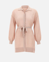 KANGRA Maxi cardigan con cintura Pink Donna 