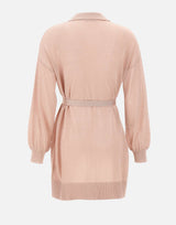 KANGRA Maxi cardigan con cintura Pink Donna 