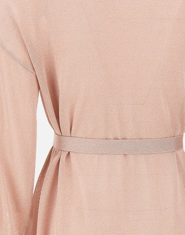 KANGRA Maxi cardigan con cintura Pink Donna 