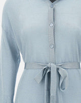 KANGRA Maxi cardigan con cintura Light Blue Donna 