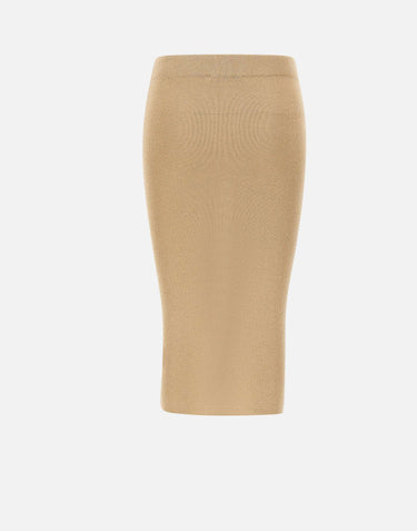 KANGRA Gonna longuette a costine GOLD Donna 